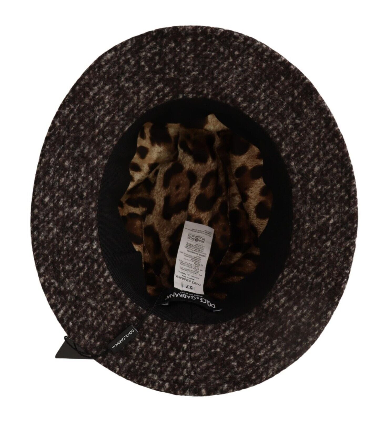 Dolce & Gabbana Grey Mélange Blended Tweed Hat