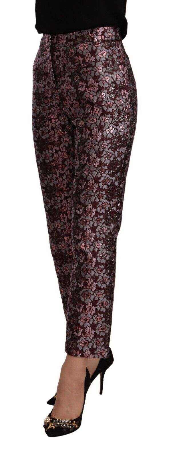 House of Holland Multicolor Floral Jacquard Flared Trousers