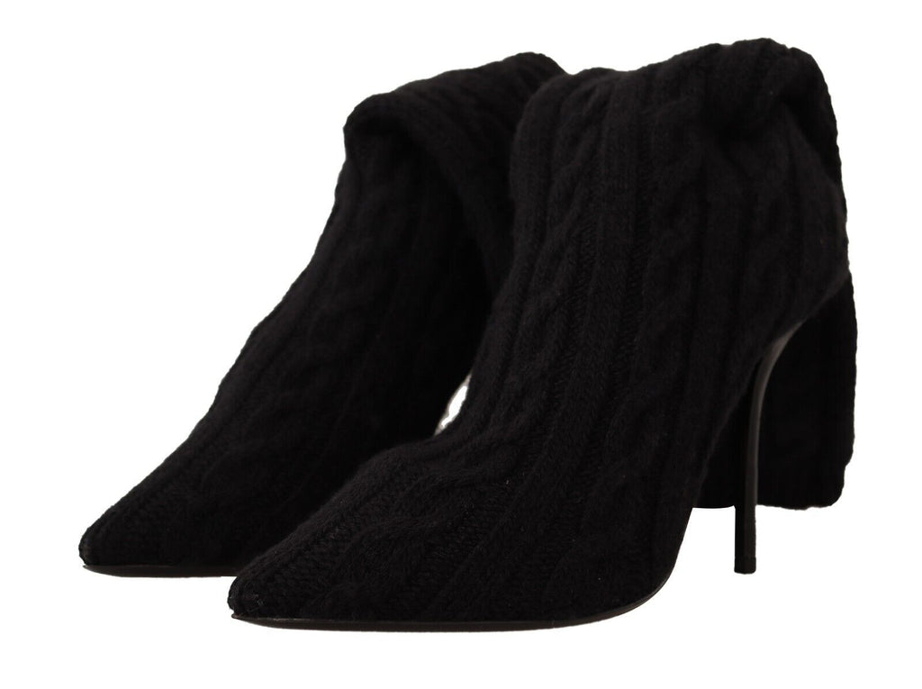 Dolce & Gabbana Schwarze Stretch-Socken Kniestrümpfe Schuhe