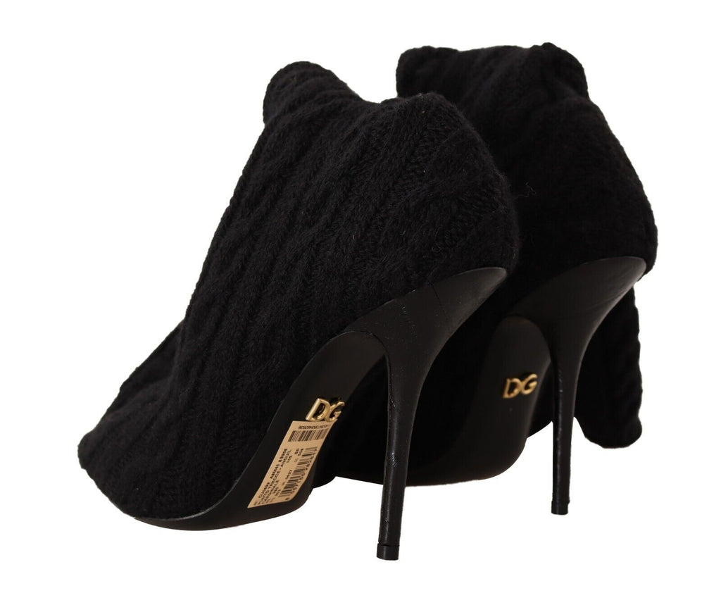 Dolce & Gabbana Schwarze Stretch-Socken Kniestrümpfe Schuhe