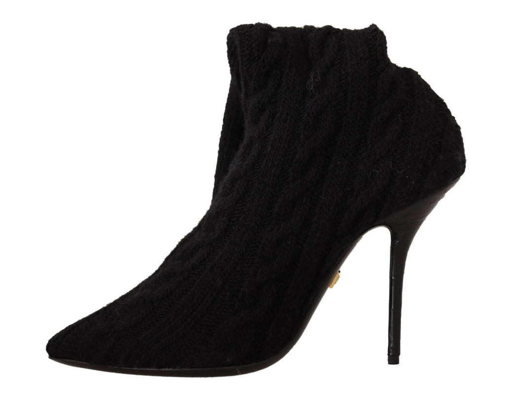 Dolce & Gabbana Schwarze Stretch-Socken Kniestrümpfe Schuhe