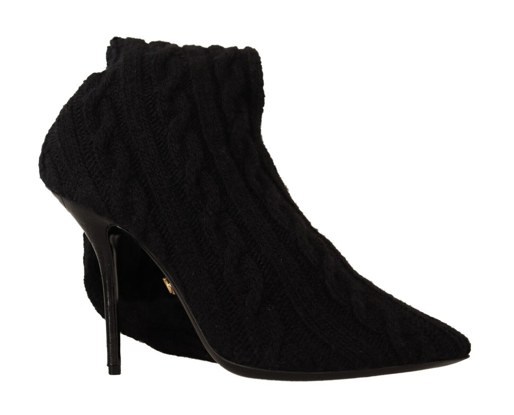 Dolce & Gabbana Schwarze Stretch-Socken Kniestrümpfe Schuhe