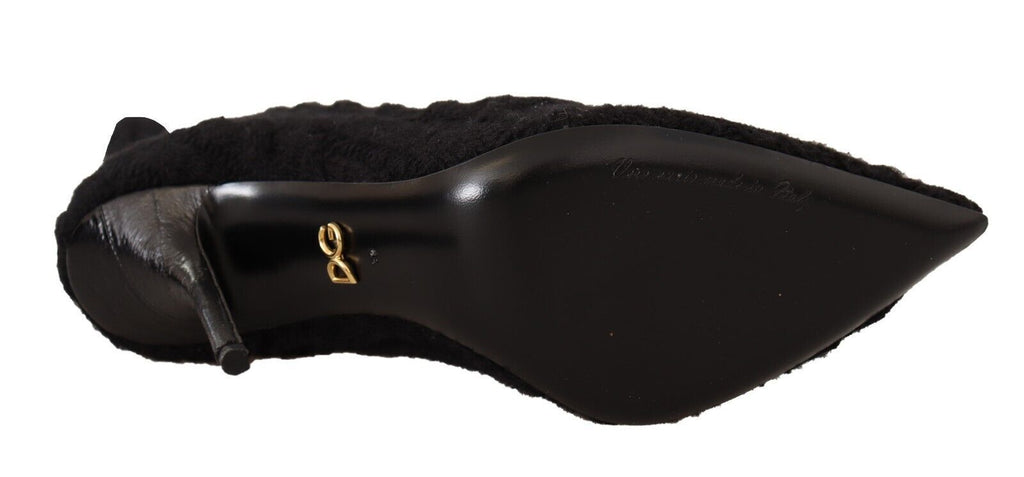 Dolce & Gabbana Schwarze Stretch-Socken Kniestrümpfe Schuhe