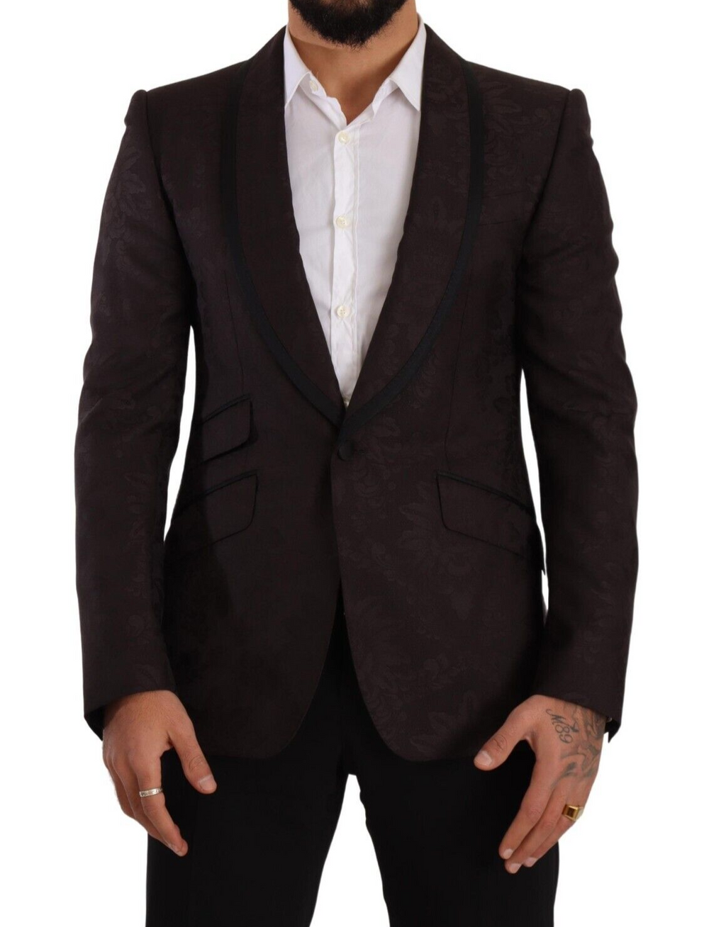 Dolce & Gabbana Lila Jacquard-Einreiher SICILIA Blazer