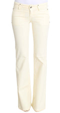 Costume National White Cotton-Stretch Flare Jeans