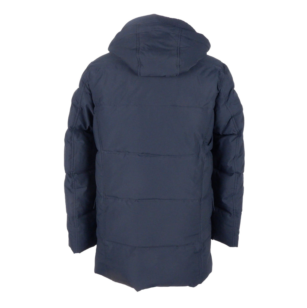 Emilio Romanelli Glatte blaue Herren-Kapuzenjacke