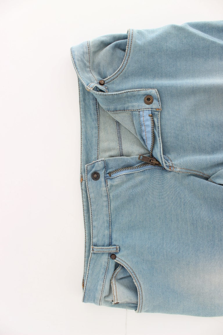 Ermanno Scervino Blaue Capri-Hose Gekürzte Jeans