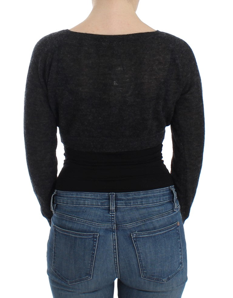 Ermanno Scervino Grey Wool Knit Sweater