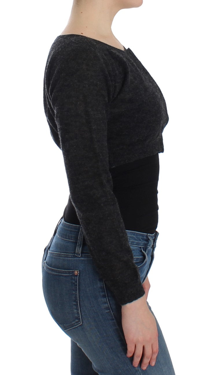 Ermanno Scervino Grey Wool Knit Sweater