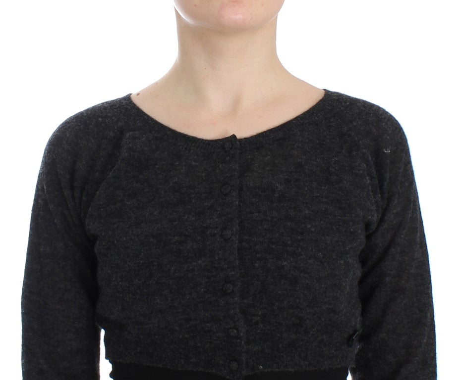 Ermanno Scervino Grey Wool Knit Sweater