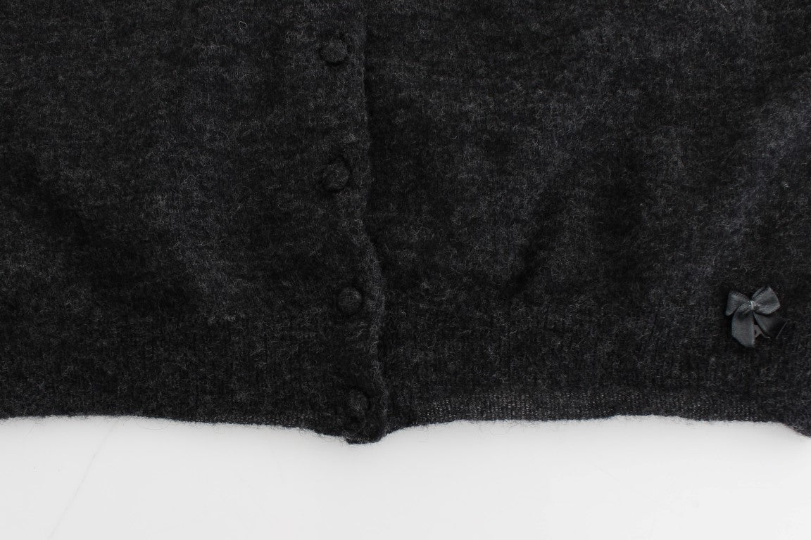 Ermanno Scervino Grey Wool Knit Sweater