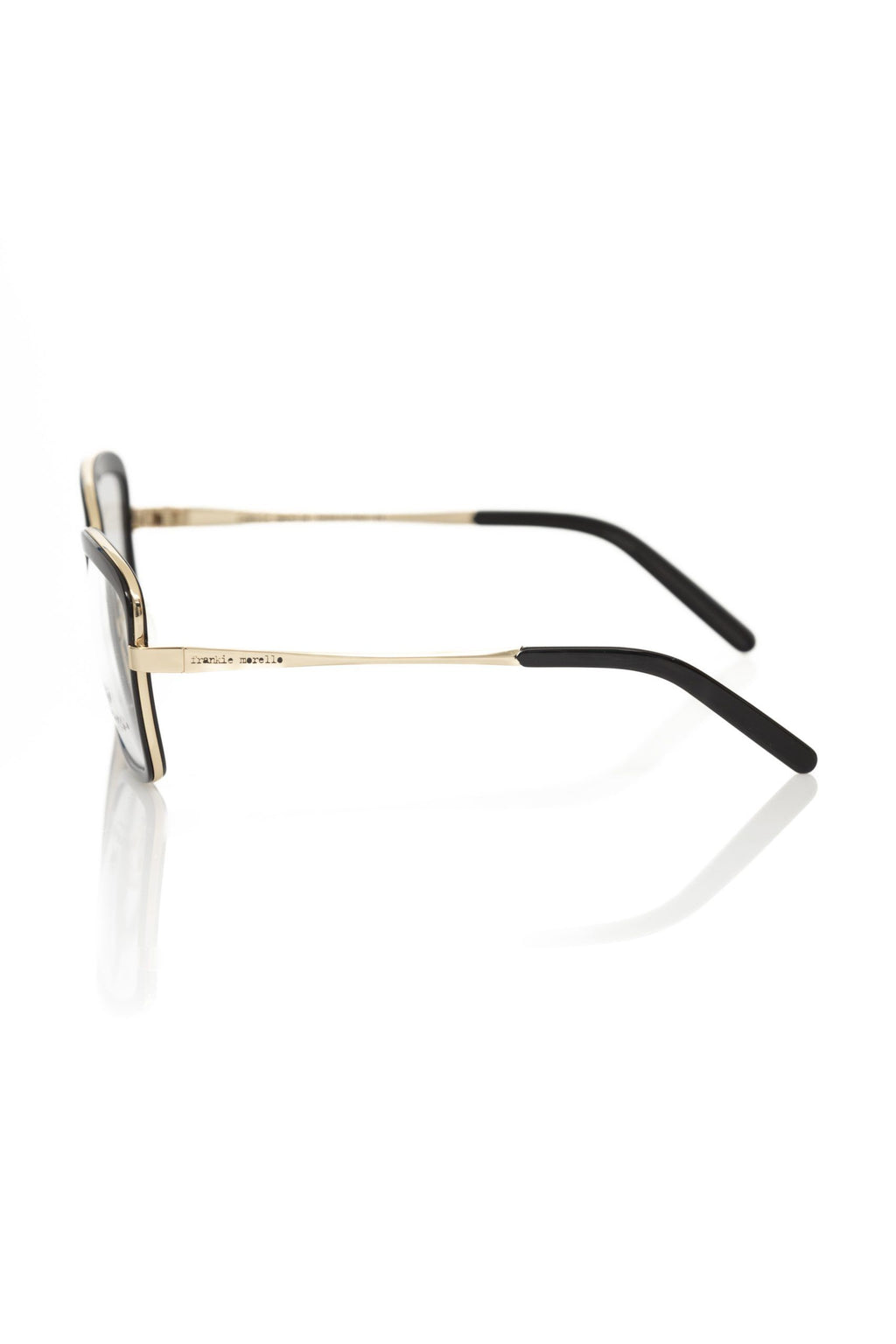 Frankie Morello Damen-Brillengestell mit schwarzem Metallic-Design