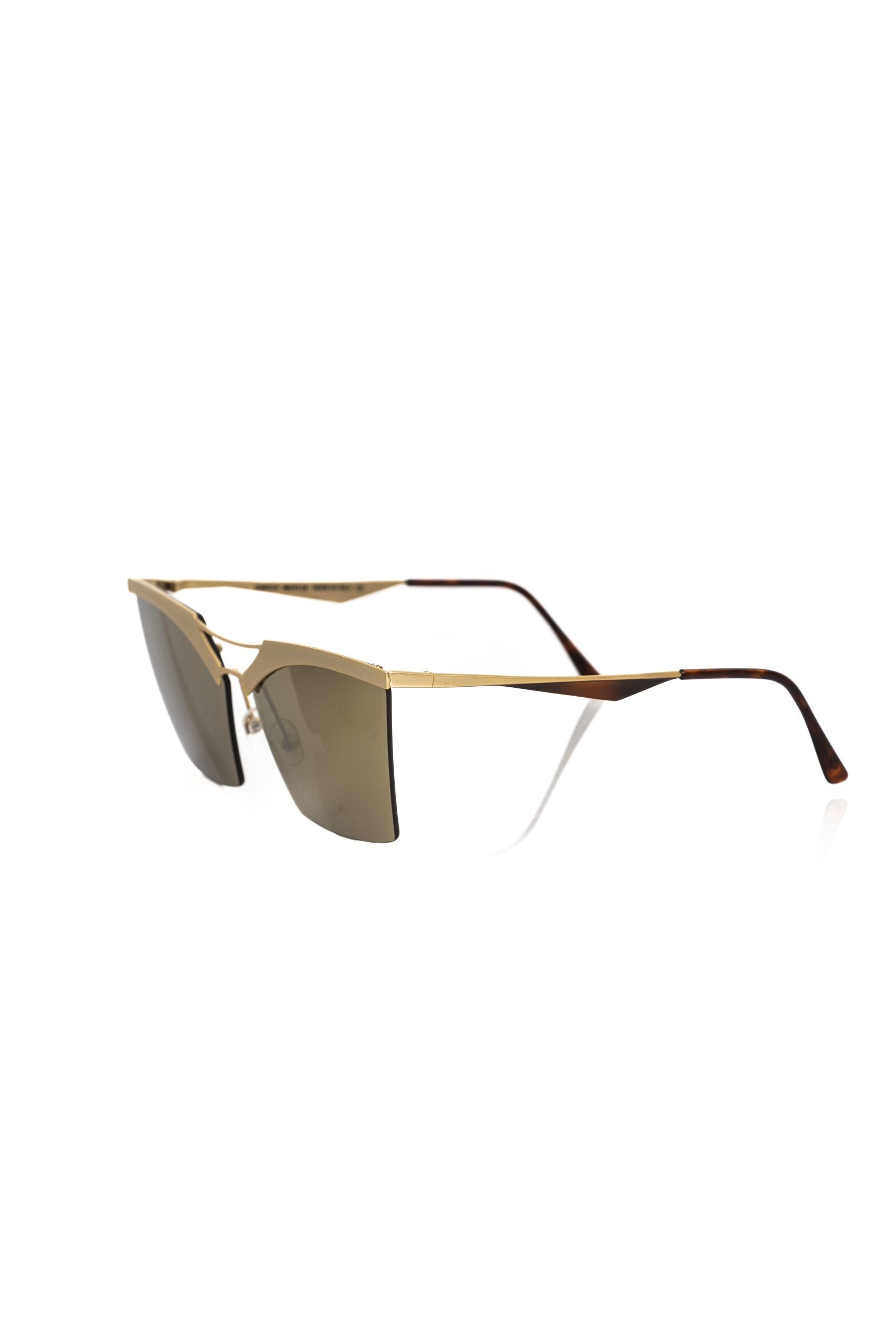 Frankie Morello Gold-Tone Metal Fiber Sunglasses for Women