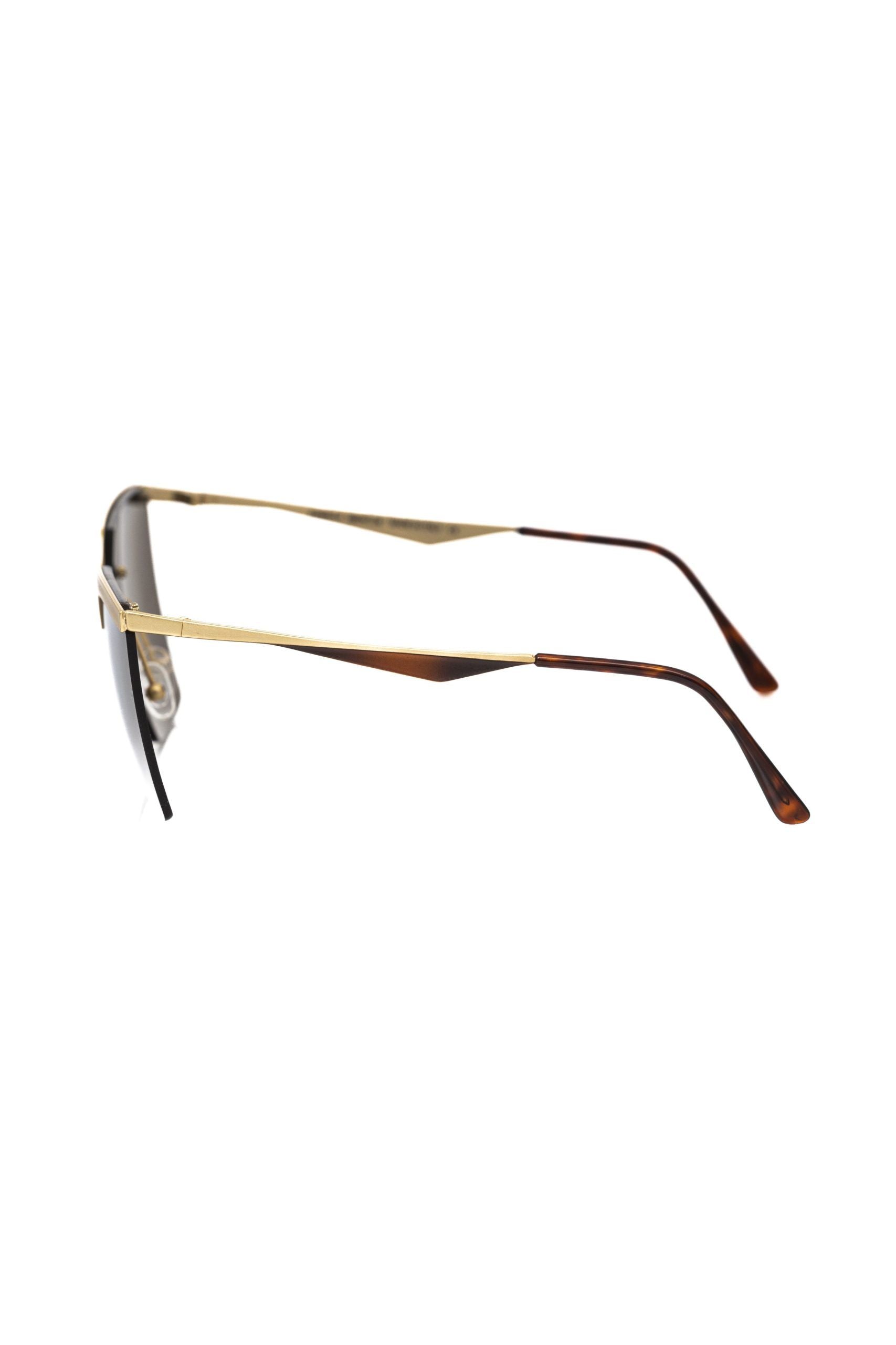 Frankie Morello Gold-Tone Metal Fiber Sunglasses for Women