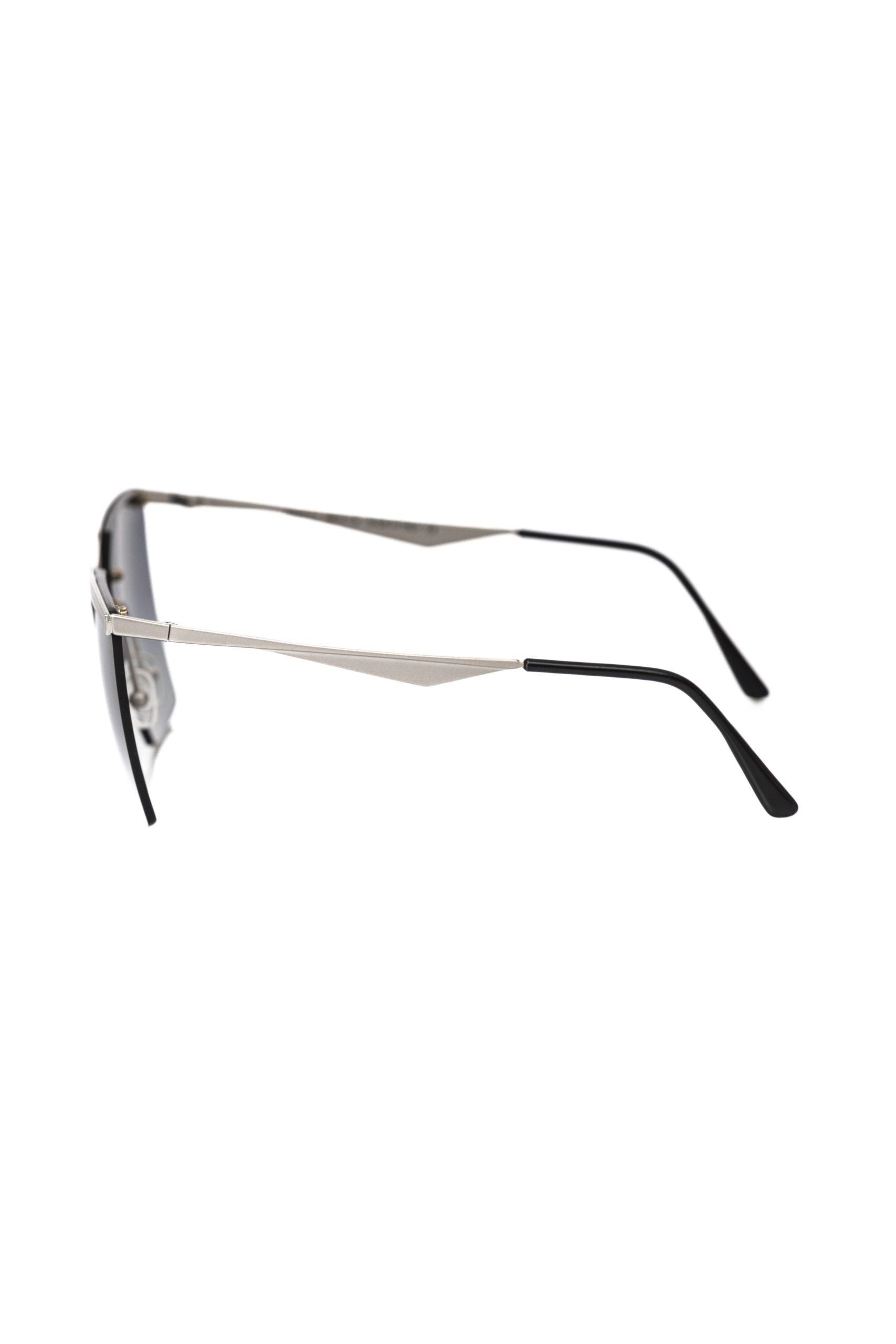 Frankie Morello Silberne Sonnenbrille im Clubmaster-Stil für Damen