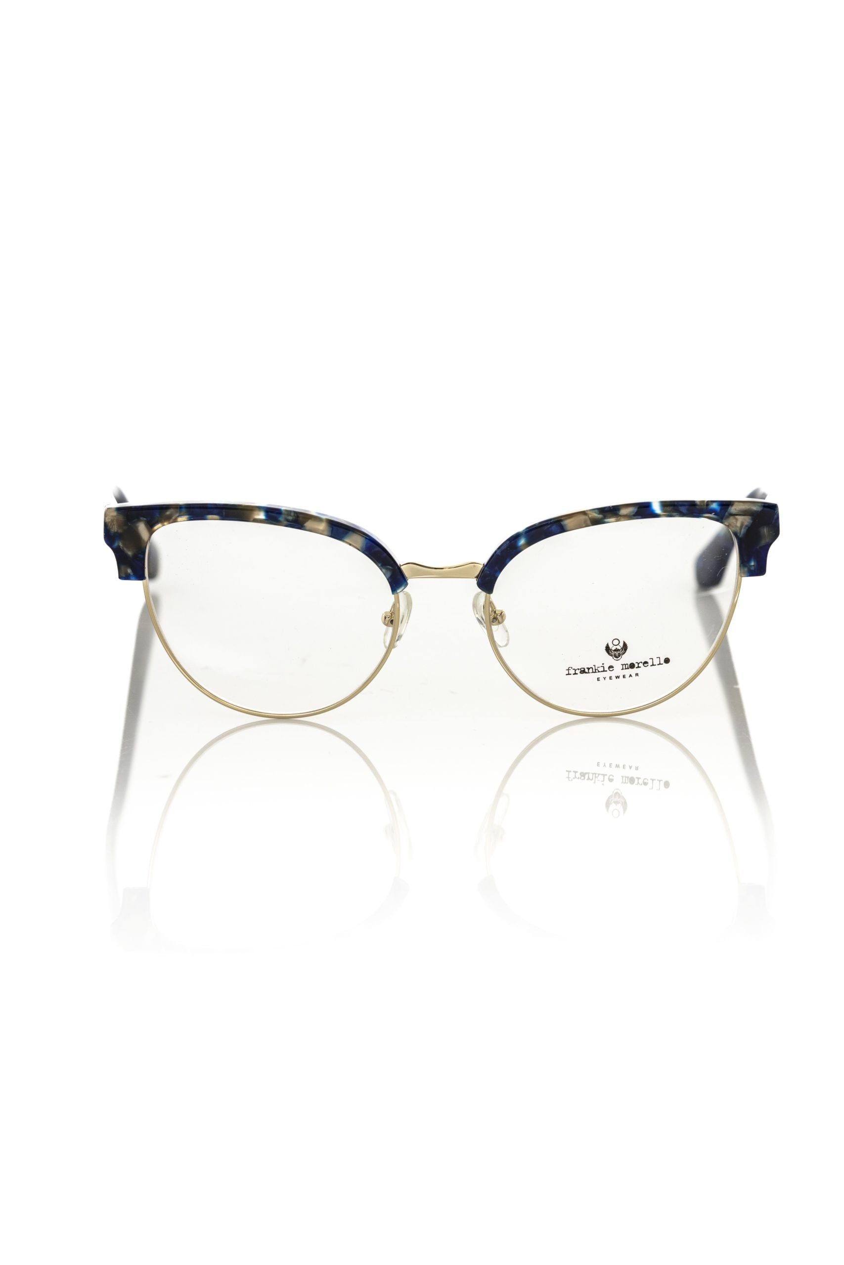 Frankie Morello Damen-Brillengestell in Blau-Metallic