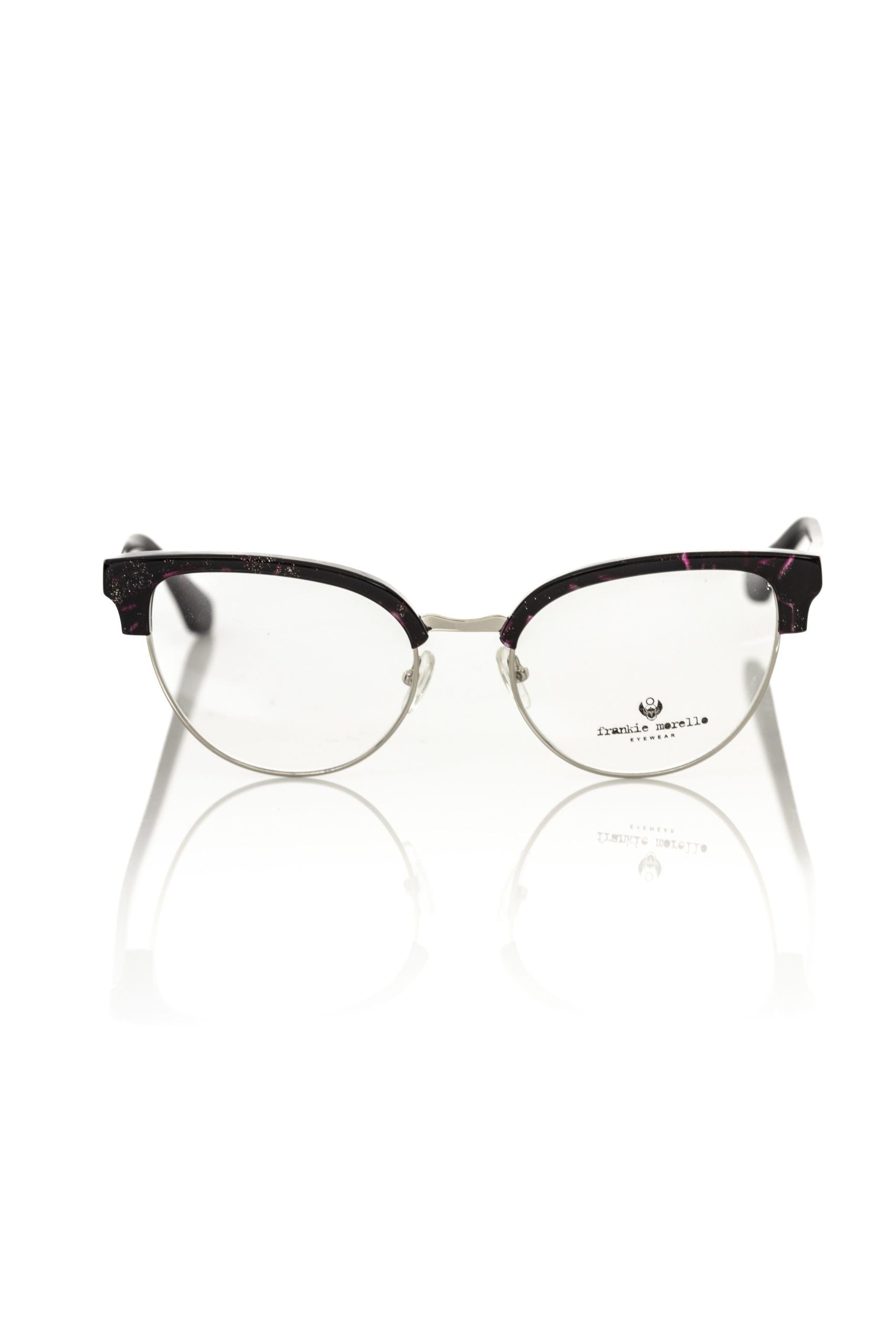 Frankie Morello Damenbrille in Burgunderrot mit Metallic-Effekt