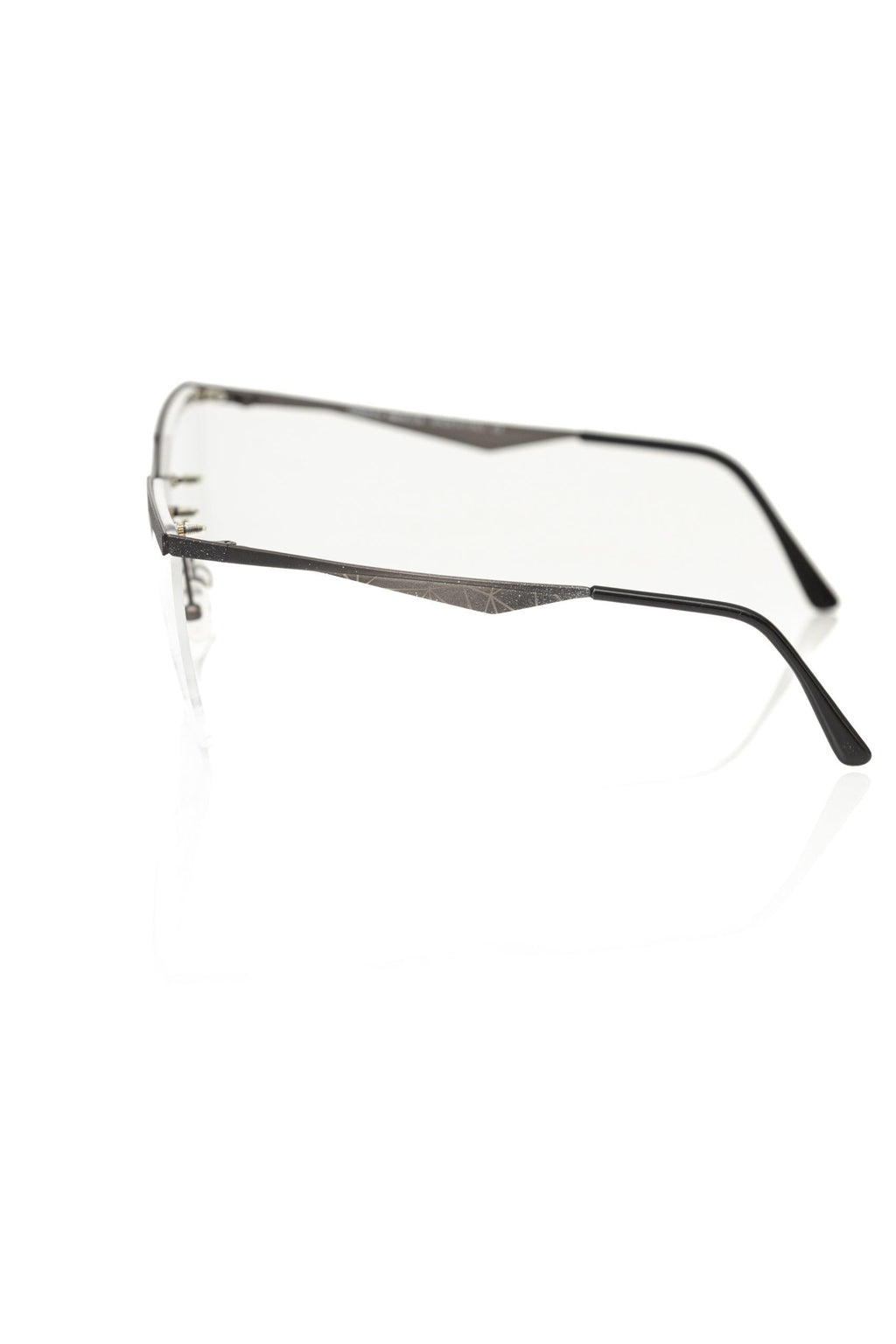 Frankie Morello women's metallic-look glasses in black