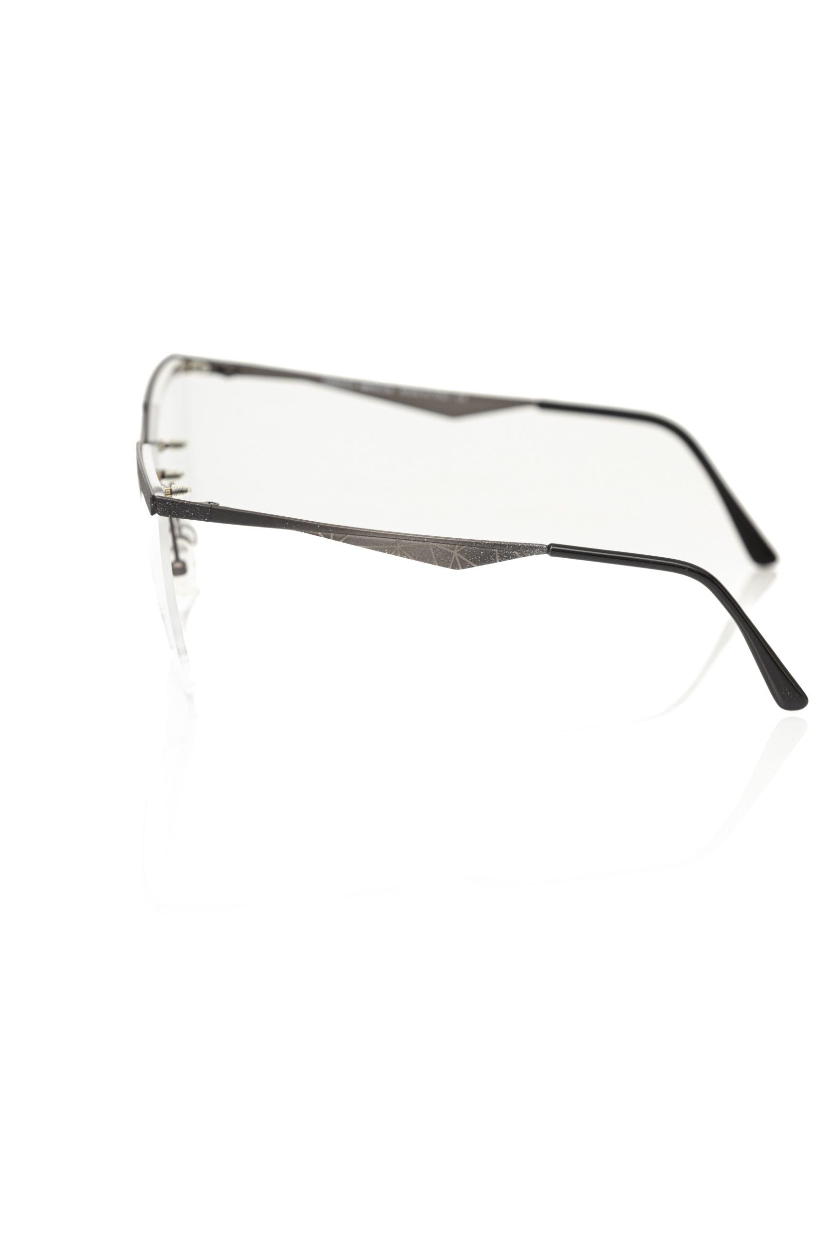 Frankie Morello women's metallic-look glasses in black