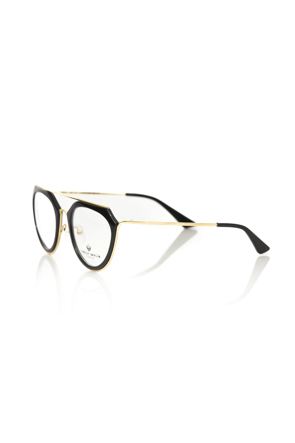 Frankie Morello Chic Pilot-Style Glasses with Gold Accents