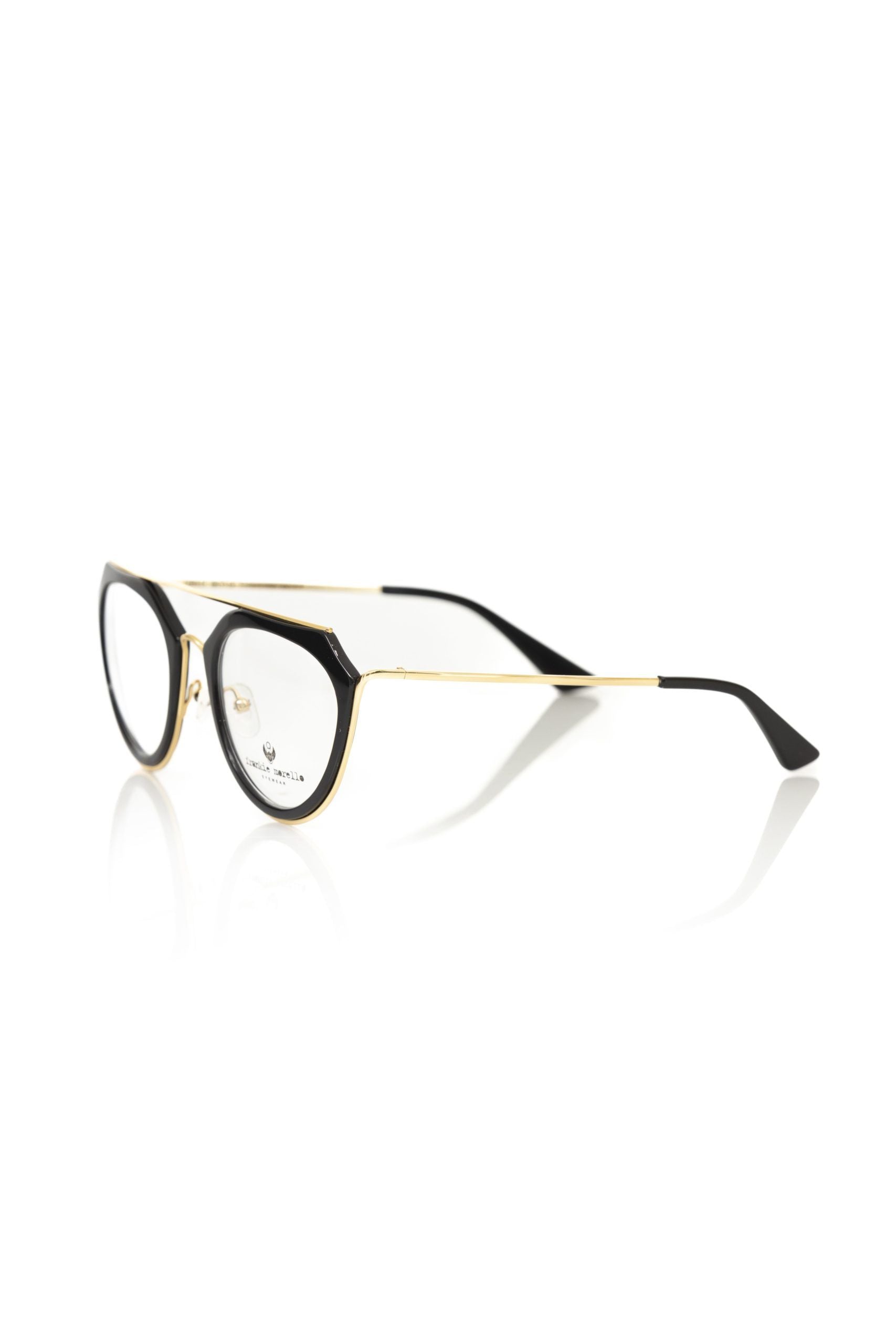 Frankie Morello Chic Pilot-Style Glasses with Gold Accents