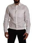 Dolce & Gabbana Men's White Cotton Collared Button-Down Shirt