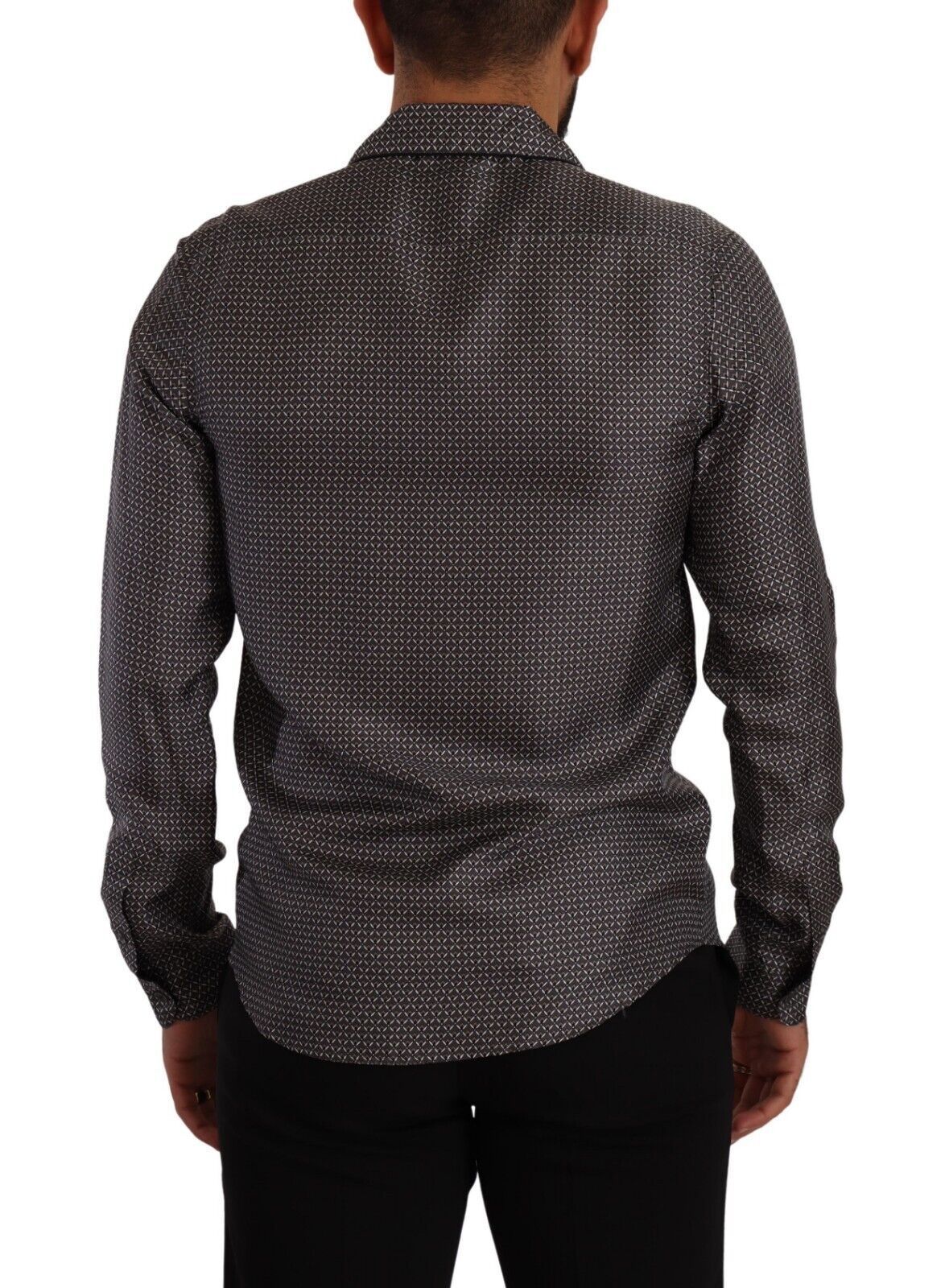 Dolce & Gabbana Grey Fantasy Print Pajama Top Men's Shirt