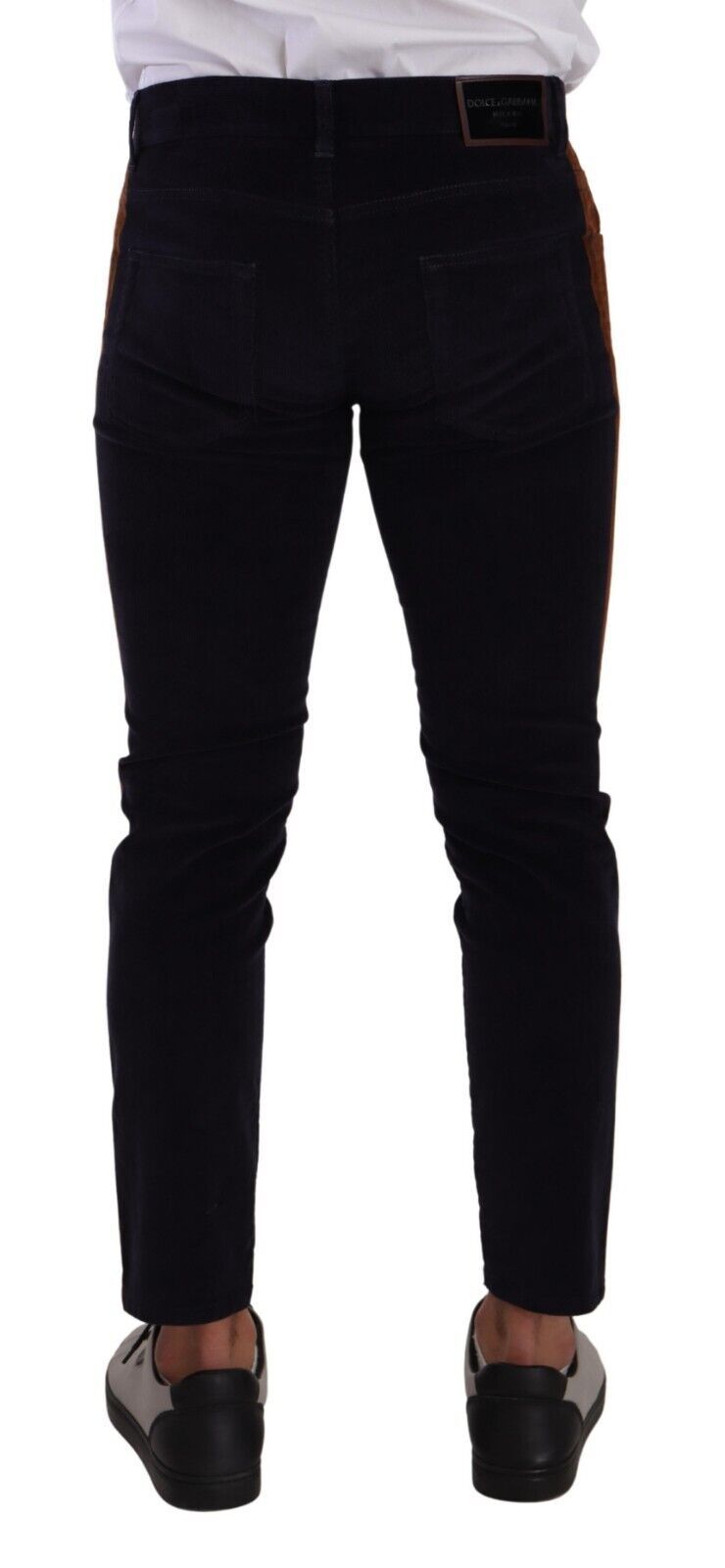 Dolce & Gabbana Blue Cotton-Stretch Skinny Corduroy Jeans