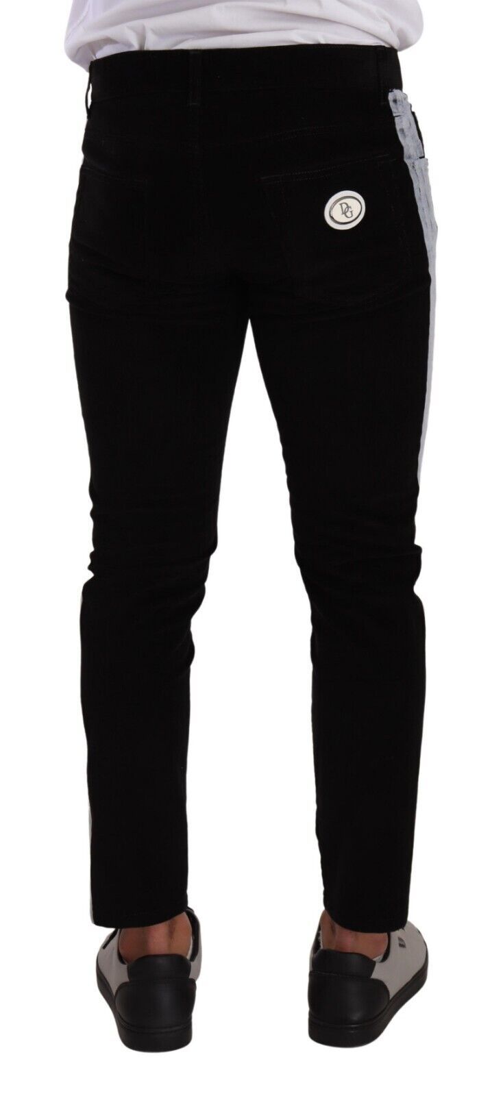 Dolce & Gabbana Black Cotton-Blend Stretch Corduroy Skinny Jeans