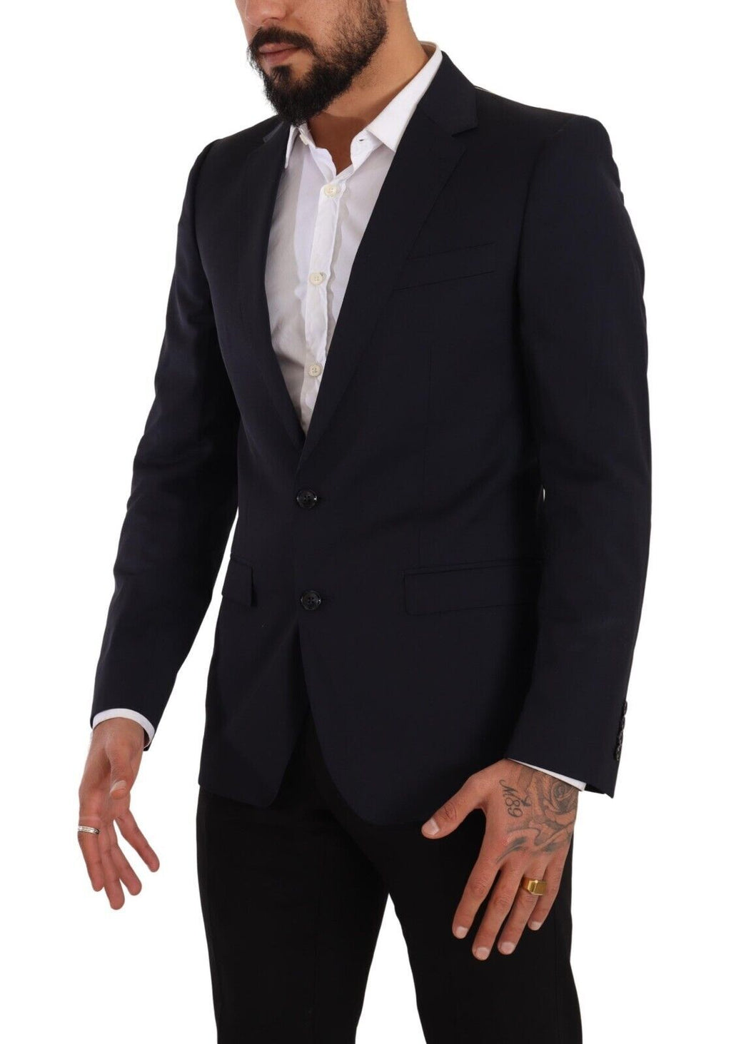 Dolce & Gabbana Dunkelblauer einreihiger Mantel MARTINI Blazer