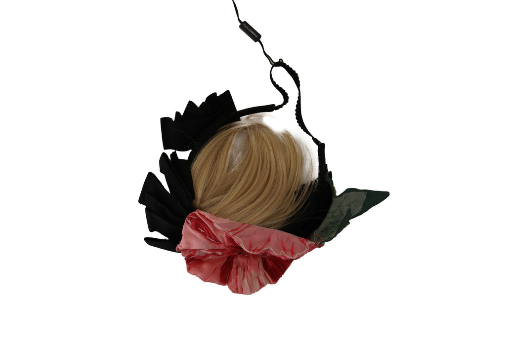 Dolce & Gabbana Black Silk White Hair Hairdresser Tiara Headband