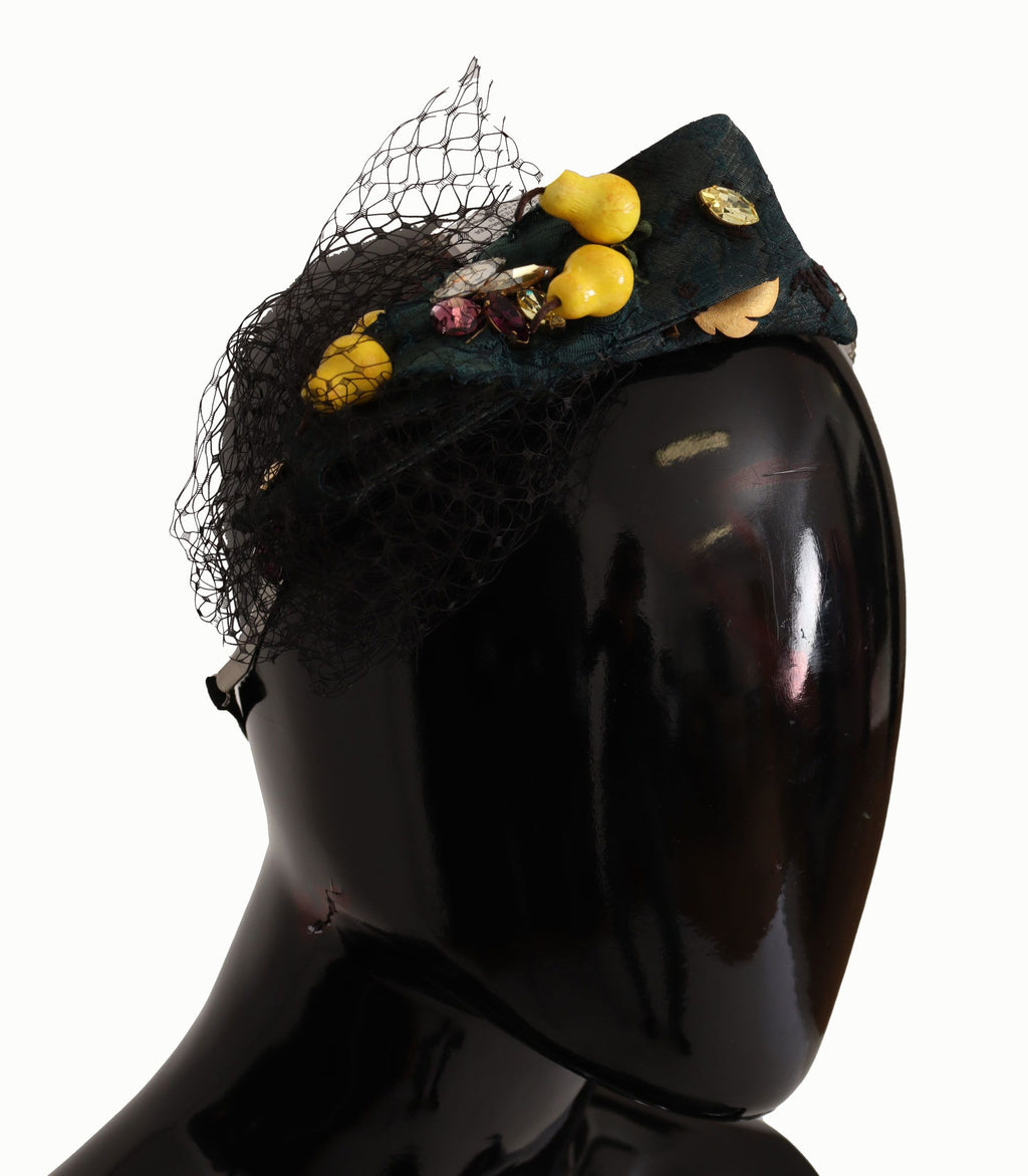 Dolce & Gabbana Lila Kristall Diadem Stirnband Zitronen Sizilien Tiara