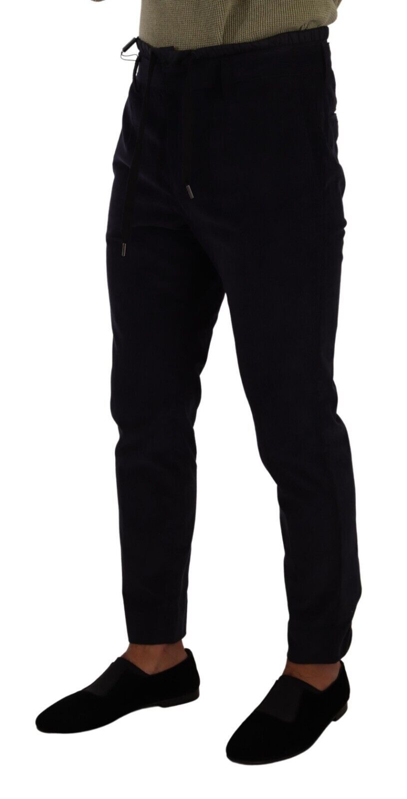 Dolce & Gabbana Blaue Skinny-Cord-Hose aus Baumwolle