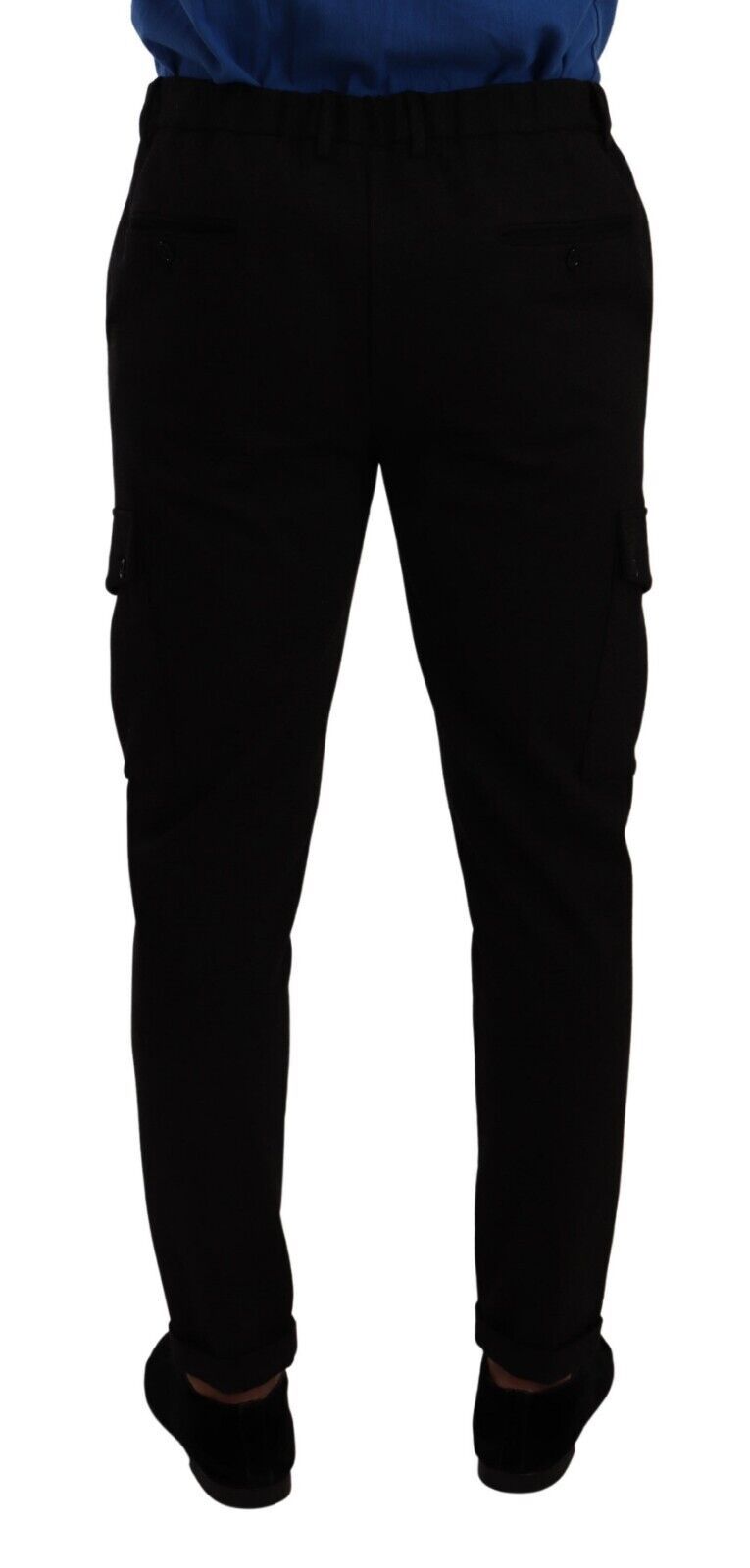 Dolce & Gabbana Black Viscose Skinny Cargo Pants