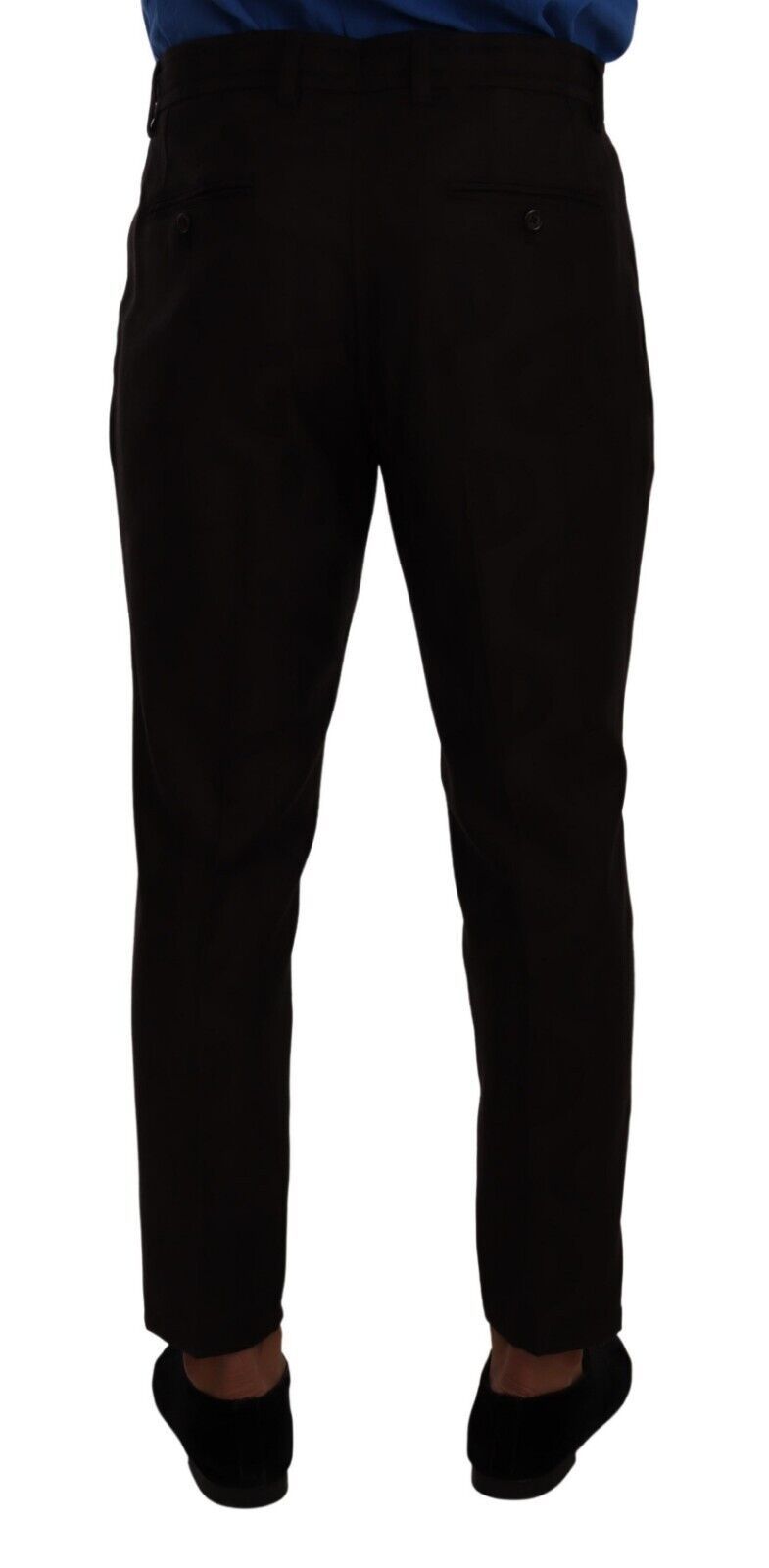 Dolce & Gabbana Bordeauxfarbene Wolle Herren Skinny Hosen Hosen