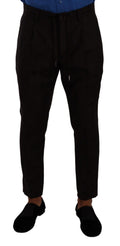 Dolce & Gabbana Bordeauxfarbene Wolle Herren Skinny Hosen Hosen