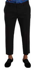 Dolce & Gabbana Gray Burgundy Wool Dress Pants
