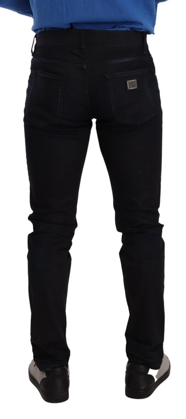 Dolce & Gabbana Blaue Baumwoll-Stretch-Denim-Hosenjeans
