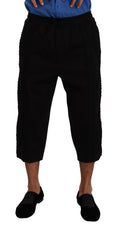 Dolce & Gabbana Black Cotton Cropped Toreador Trousers