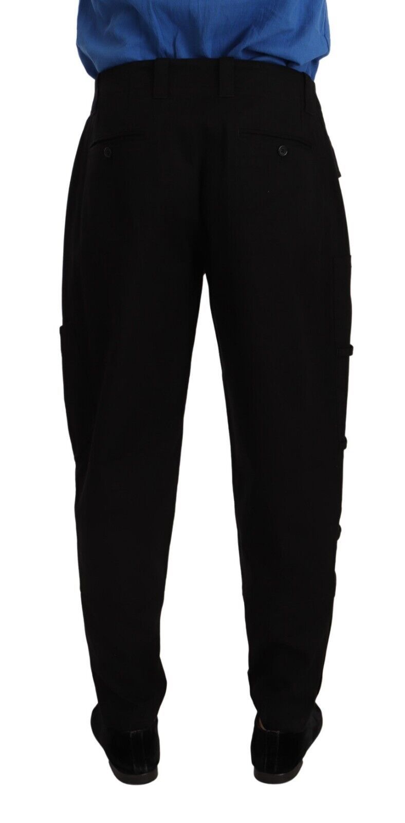 Dolce & Gabbana Black Cotton-Stretch Cargo Trousers