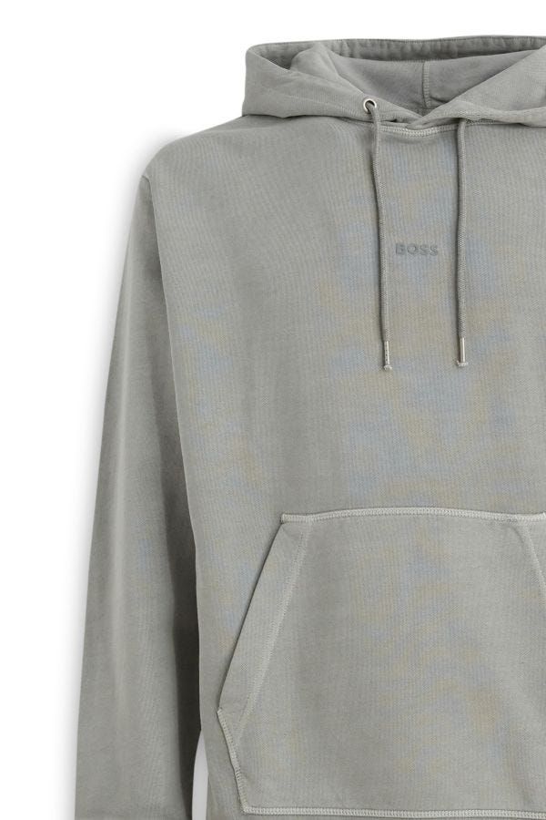 Hugo Boss Elegant Hooded Sweatshirt in Grey Cotton