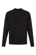 Hugo Boss Elegantes Rundhals-Sweatshirt aus schwarzer Baumwolle