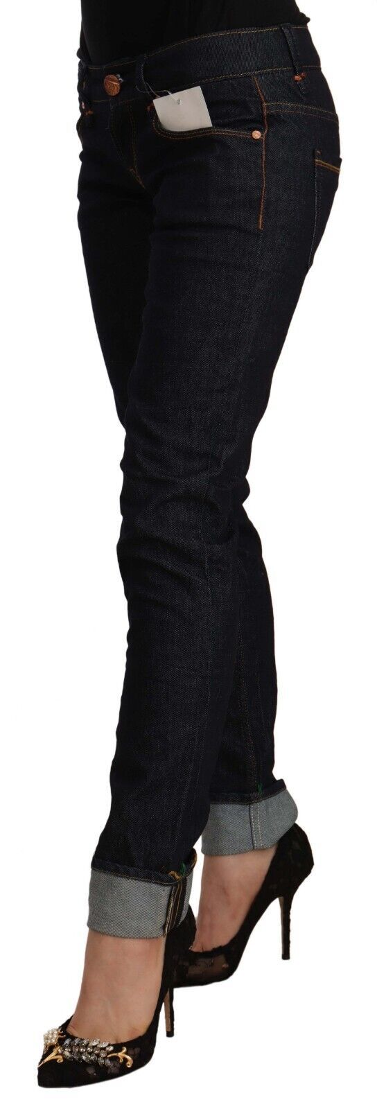 Eight Black Slim Fit Low Rise Cotton Denim Jeans