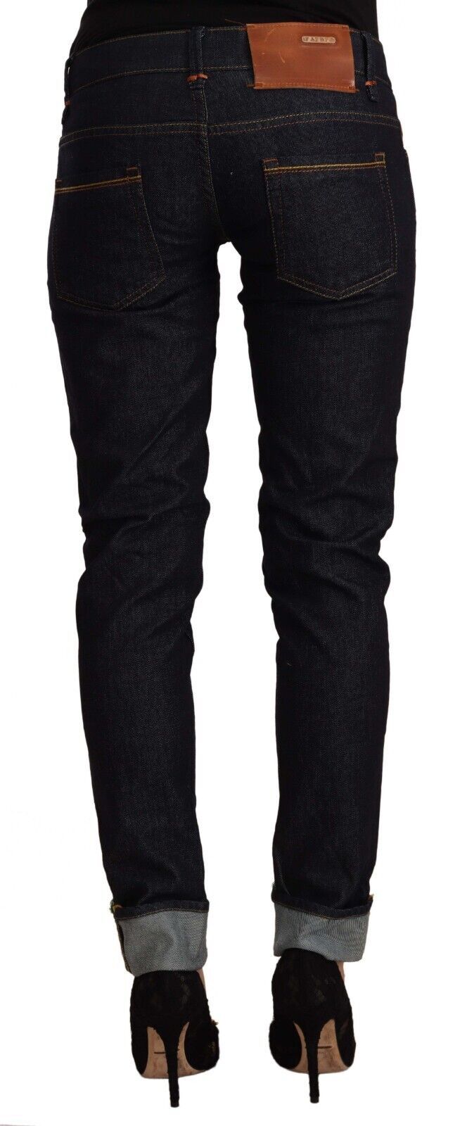 Eight Black Slim Fit Low Rise Cotton Denim Jeans
