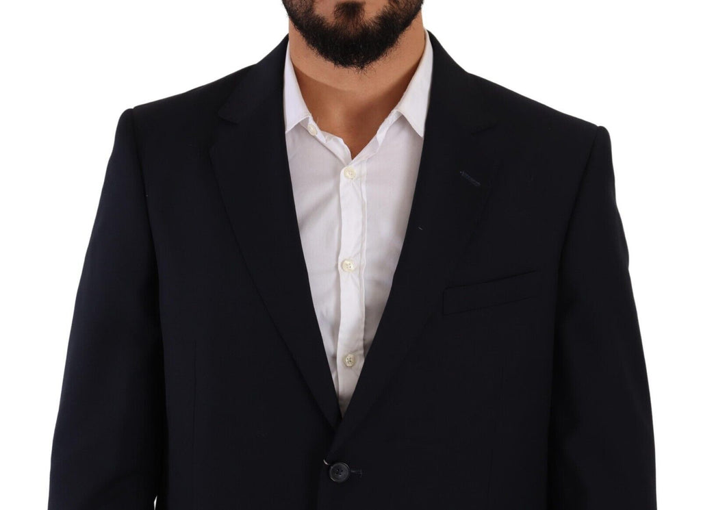 Domenico Tagliente Men's Blue Single-Breasted Polyester Formal Suit