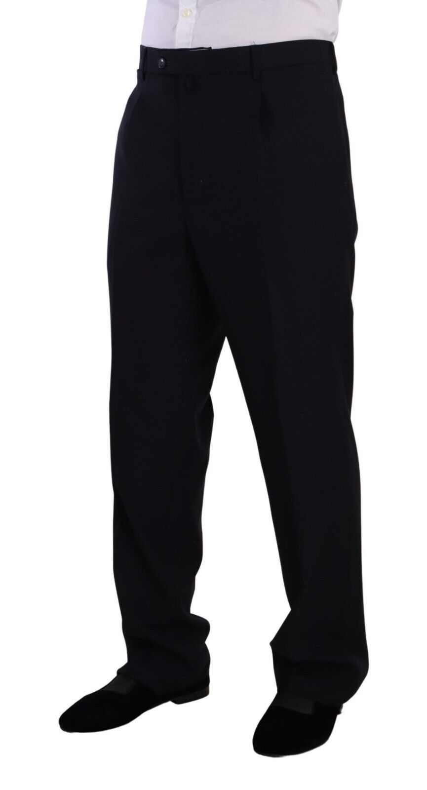 Domenico Tagliente Men's Blue Single-Breasted Polyester Formal Suit