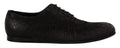 Dolce & Gabbana Men's Black Caiman Leather Oxford Shoes