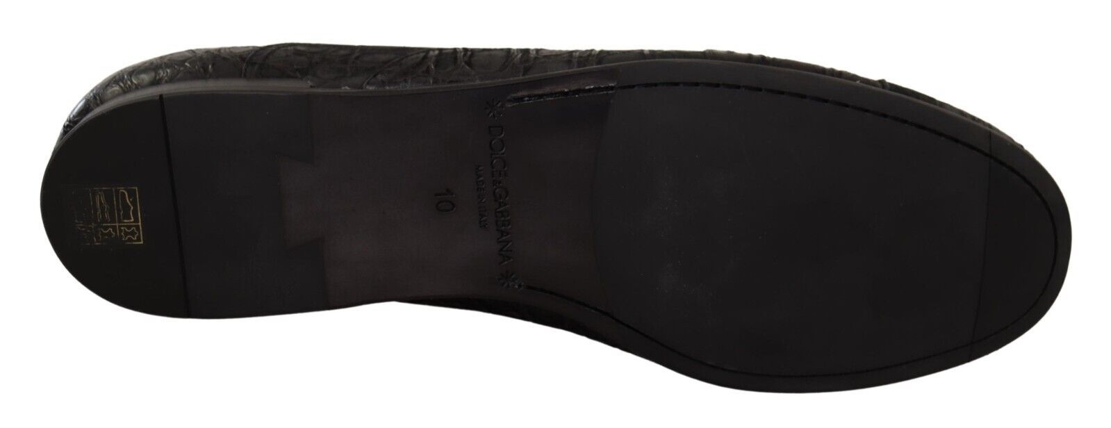 Dolce & Gabbana Men's Black Caiman Leather Oxford Shoes