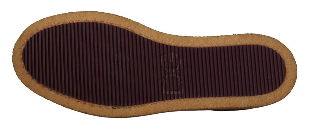 Dolce & Gabbana Brown Suede Slip-On Flats Moccasin Shoes