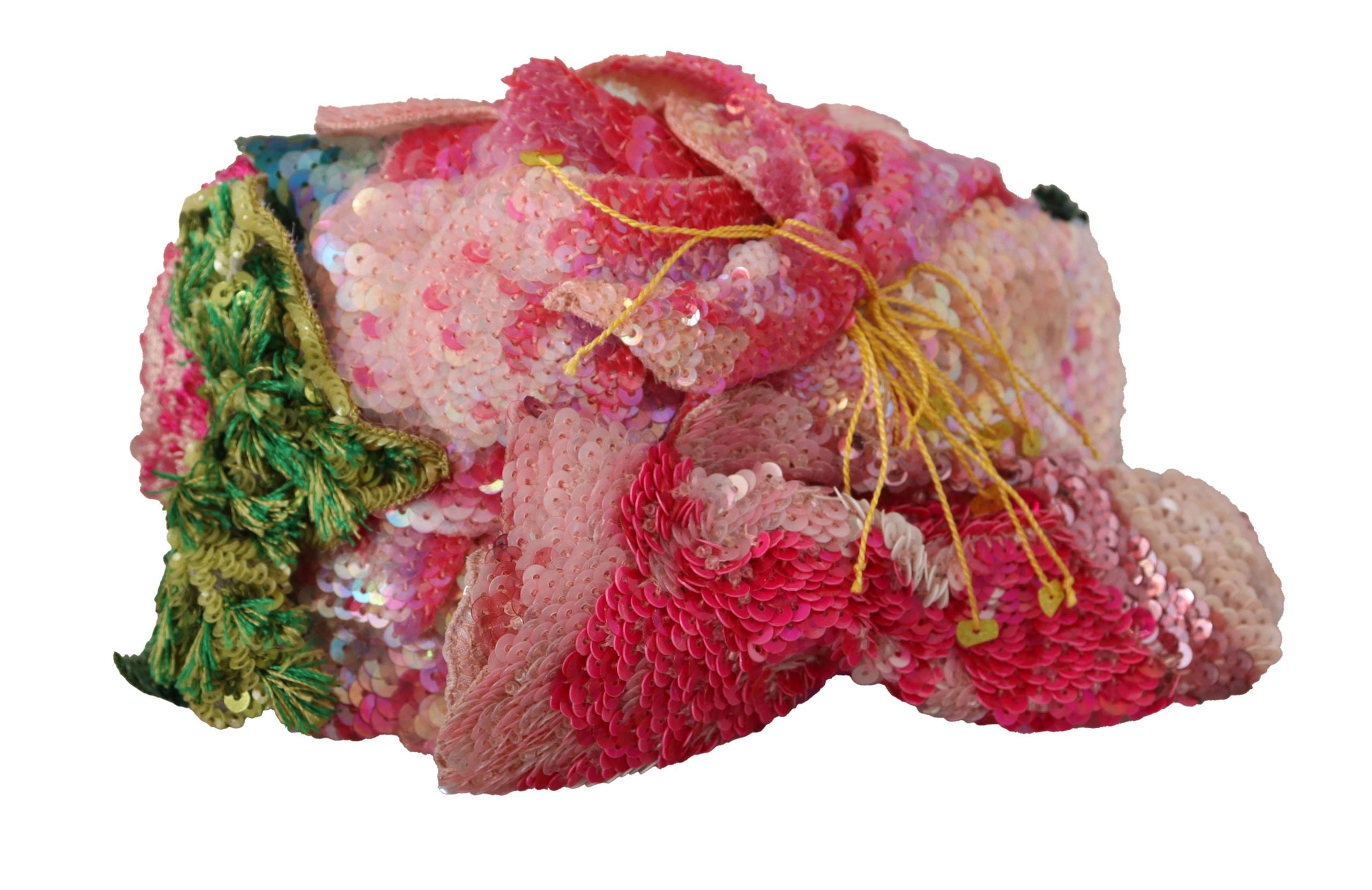 Dolce & Gabbana Multicolor Sequin Lurex Black Headband